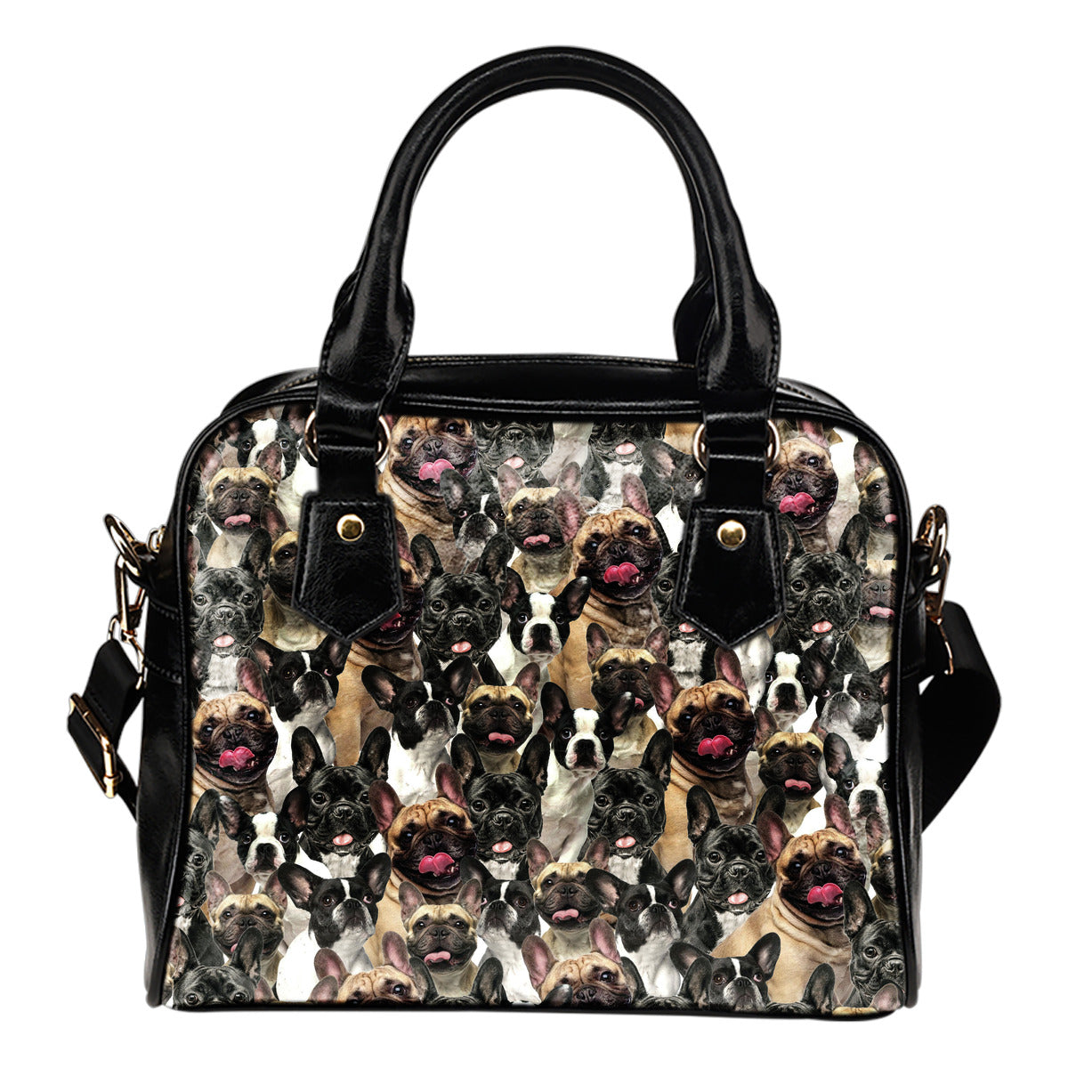 French Bulldog - Borsa con Manici e Tracolla -