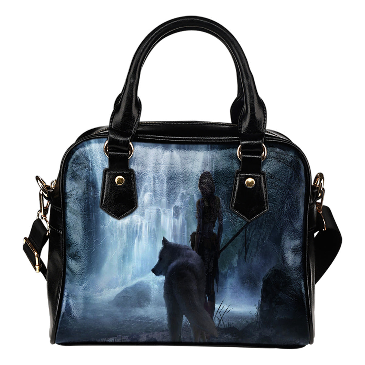 Lupo Bianco  - Borsa con manici e tracolla -