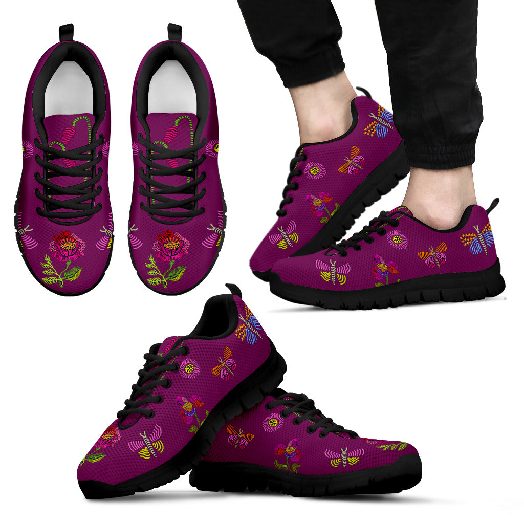 Fiori Esotici Bordeaux - Sneakers Uomo -