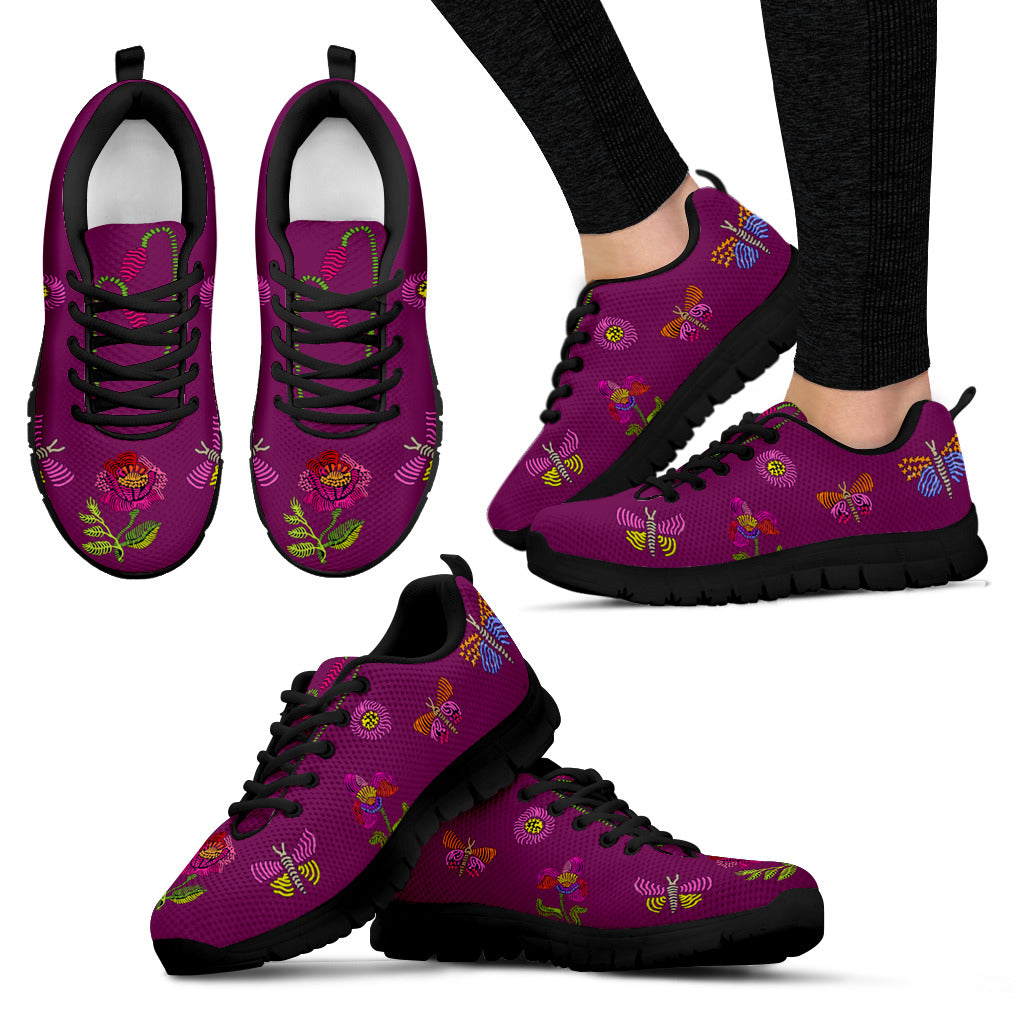 Fiori Esotici Bordeaux - Sneakers Uomo -