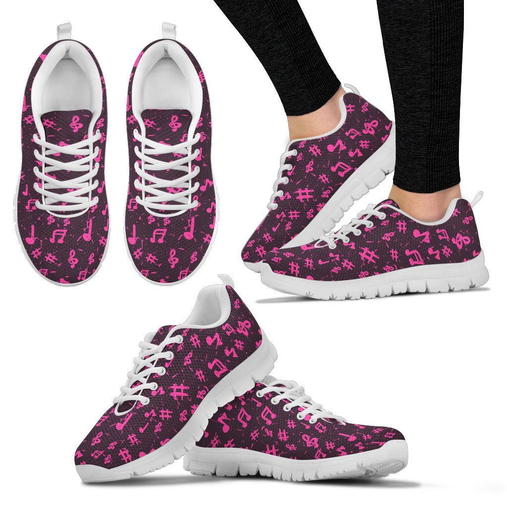 Note Musicali Rosa/Bianco- Sneakers Donna -