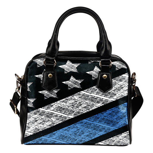 Stelle e Strisce  - Borsa con manici e tracolla -