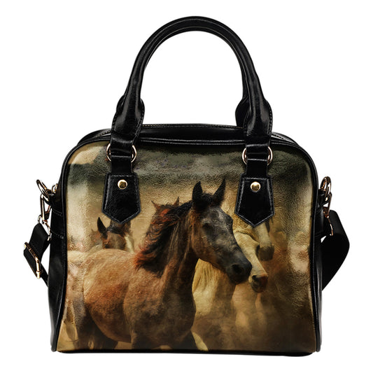 Cavalli Selvaggi - Borsa con manici e tracolla -