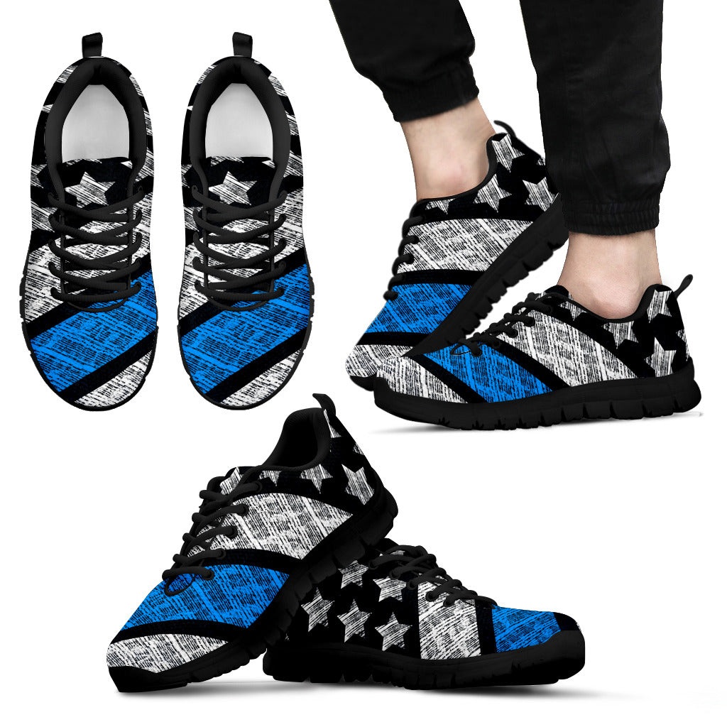 Grigio e Blue - Sneakers Uomo -