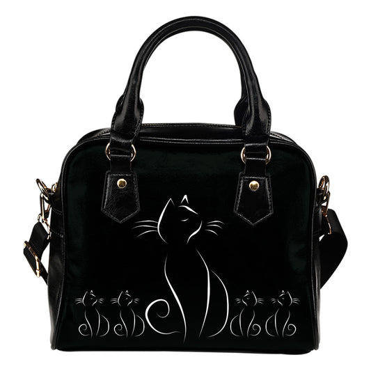 Gatto Elegante - Borsa con manici e tracolla -