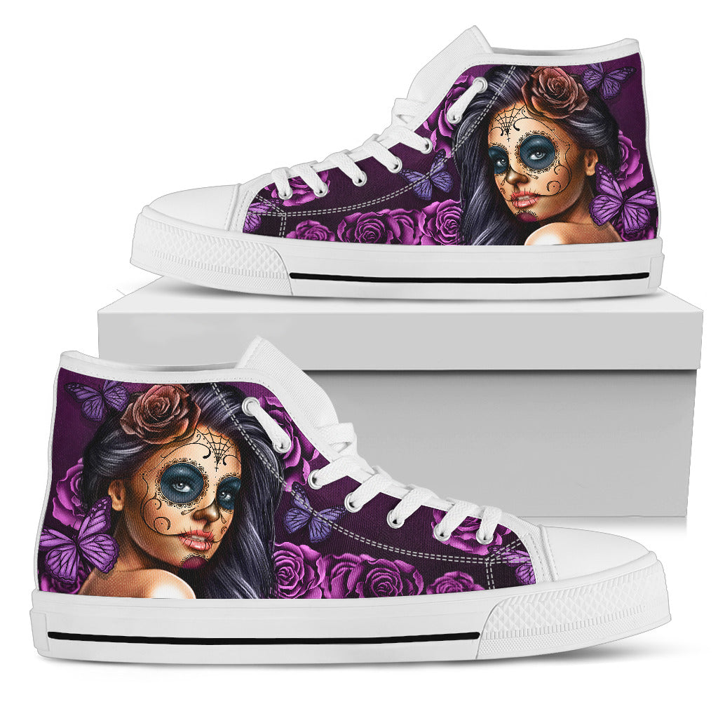 Calavera - Sneakers Alte Donna Suola Bianca -