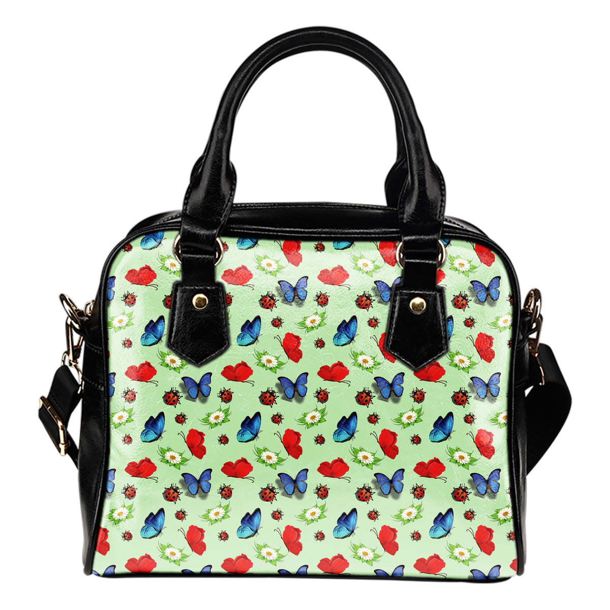 Farfalle - Borsa con manici e tracolla -
