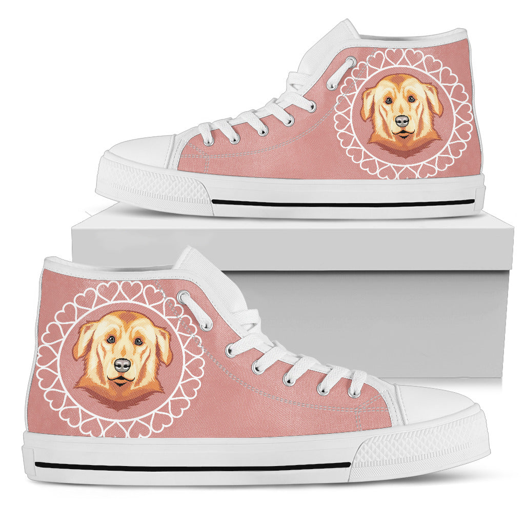 Golden Retriever  - Rosa Sneakers Alte Donna  -