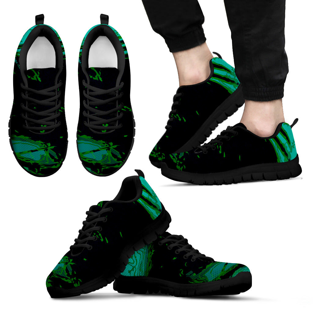 Verde e Nero/2 - Sneakers Uomo -
