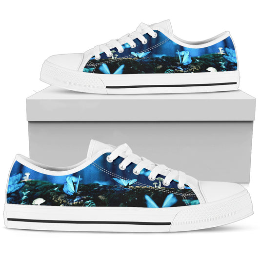 Farfalle e Blu - Low Top Donna -