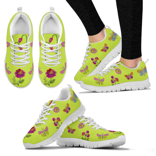 Fiori Esotici Verde -  Sneakers Donna -