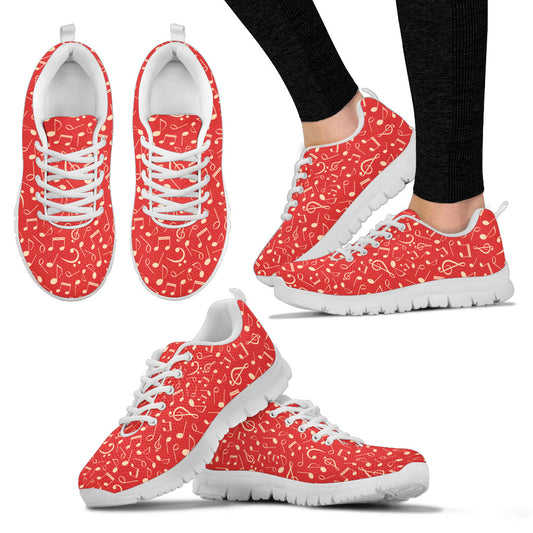 Note Musicali Rosse - Sneakers Donna -