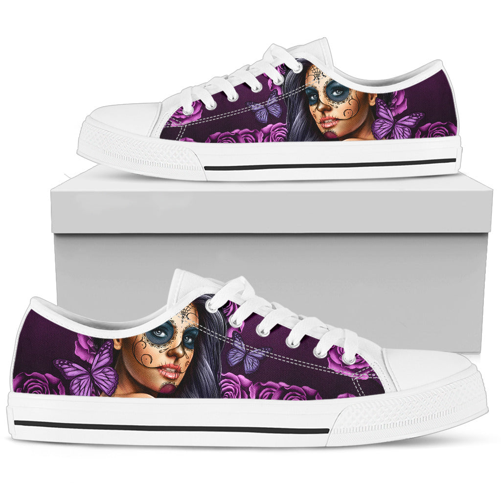 Calavira Viola - Low Top Donna /Suola Bianca -