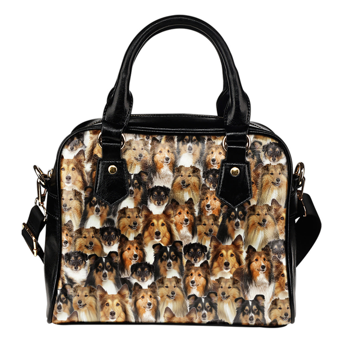 Shetland Cane Pastore - Borsa con Manici e Tracolla -
