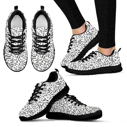 Note Musicali Bianco/Nero - Sneakers Donna -