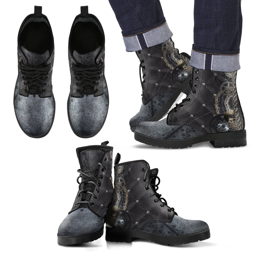 Steampunk/5- Leather Boots Uomo -