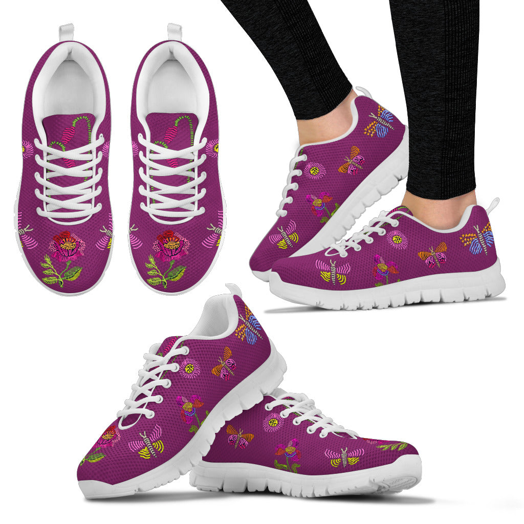Fiori Esotici Bordeaux - Sneakers Uomo -