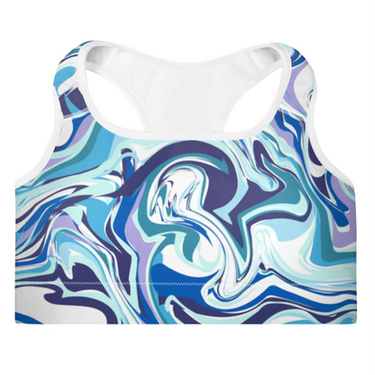 Onde Blu- Reggiseno Sportivo Imbottito