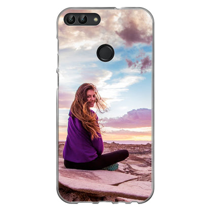 Huawei P Smart (2018)  Cover Morbida Trasparente - Stampa sul Retro