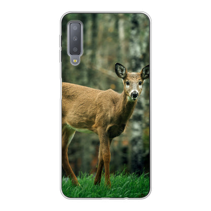 Samsung Galaxy A7 (2018) Cover Morbida Trasparente -Stampa sul Retro -