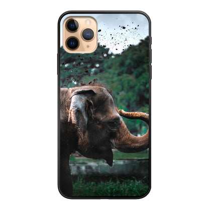 Apple iPhone 11 Pro Max Cover Morbida di Colore Nero - Stampa sul Retro
