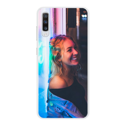 Samsung Galaxy A70 Cover Morbida Trasparente -Stampa sul Retro -