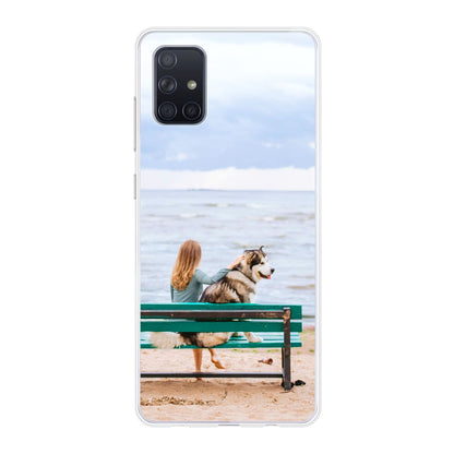 Samsung Galaxy A71 4G Cover Morbida Trasparente -Stampa sul Retro