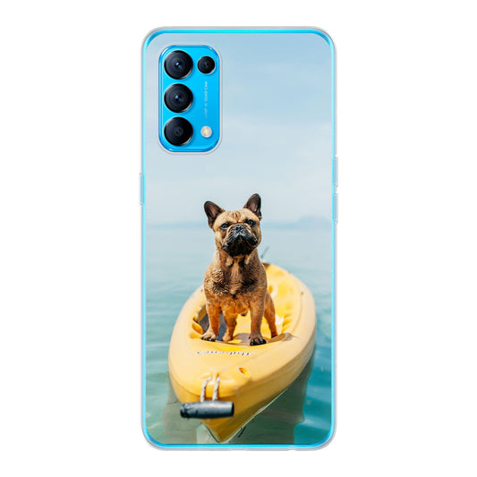 Oppo Reno5 5G  Cover Morbida Trasparente - Stampa sul Retro -
