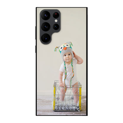 Samsung Galaxy S22 Ultra Cover Morbida Nera – Stampa sul Retro