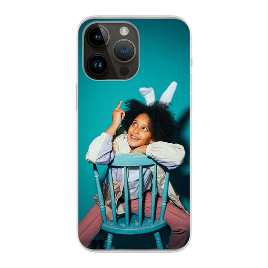 Apple iPhone 14 Pro Max Cover Morbida Trasparente - Stampa sul Retro