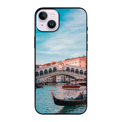 Apple iPhone 14 Plus Cover Morbida di Colore Nero - Stampa sul Retro