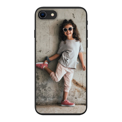 Apple iPhone 7 / 8 / SE (2020) / SE (2022) Cover Morbida Biodegradabile - Stampa sul retro - Colore Nero