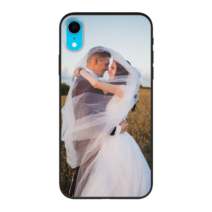Apple iPhone Xr Cover Morbida Biodegradabile - Stampa sul retro - Colore Nero