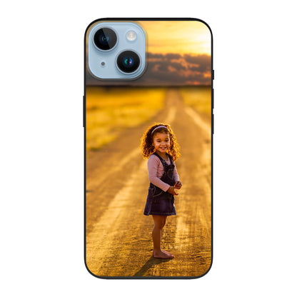 Apple iPhone 14 Cover Morbida Biodegradabile - Stampa sul retro - Colore Nero