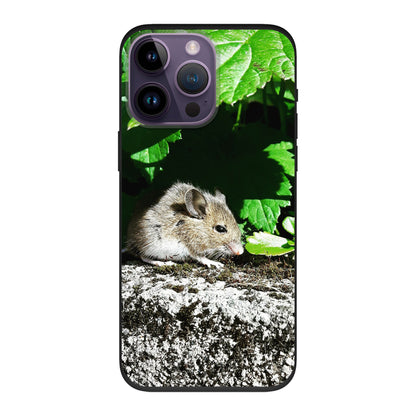 Apple iPhone 14 Pro Max Cover Morbida Biodegradabile - Stampa sul retro - Colore Nero
