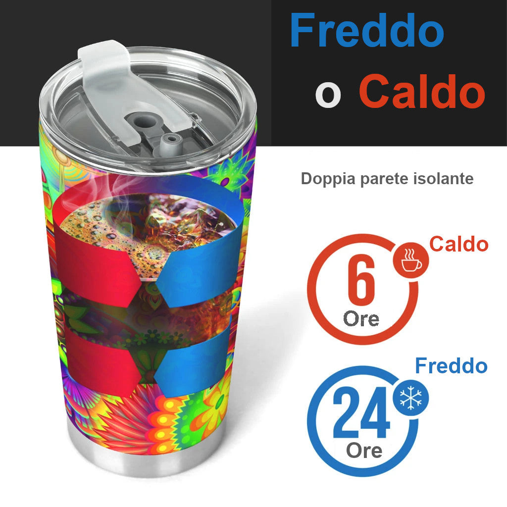 Teschio Colorato - Bicchierone Termico ( Tumbler ) 60 cl. -