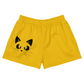 Gatto Sfondo Giallo - Pantaloncini Sportivi Donna -