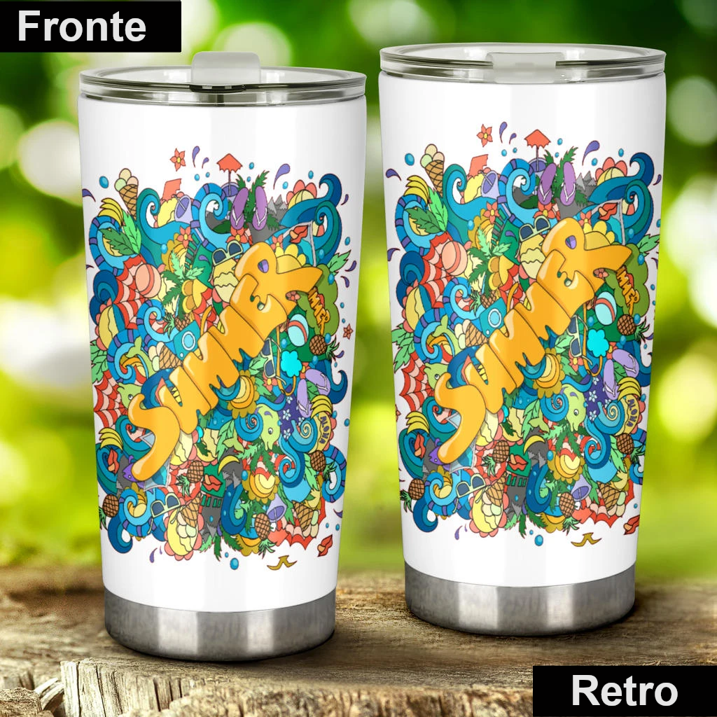 Summer Bianco- Bicchierone Termico ( Tumbler ) 60 cl. -