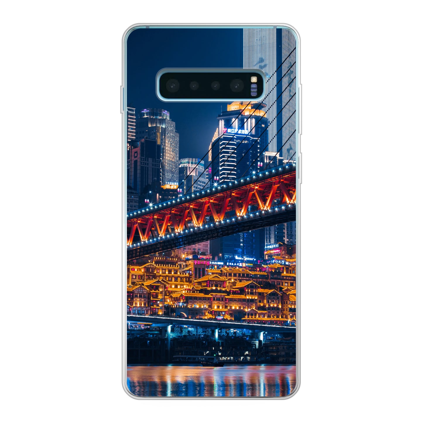Samsung Galaxy S10 Plus  Cover Morbida Trasparente - Stampa sul Retro -