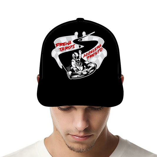 Frena Tardi.....Berretto Regolabile con Visiera/Nero