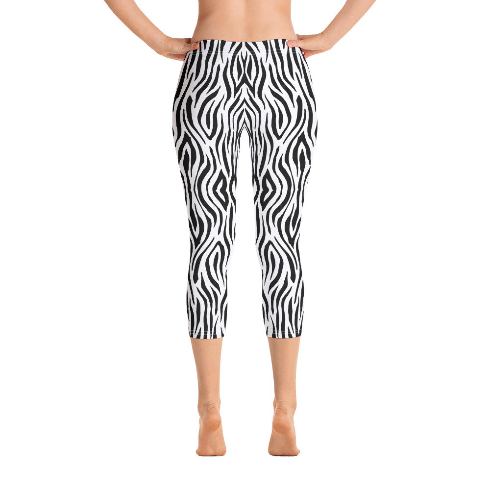 Zebra -Capri Leggings -