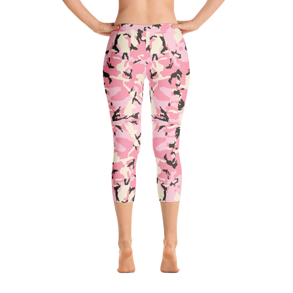 Camo Rosa - Capri Leggings -