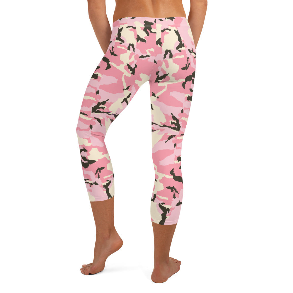 Camo Rosa - Capri Leggings -