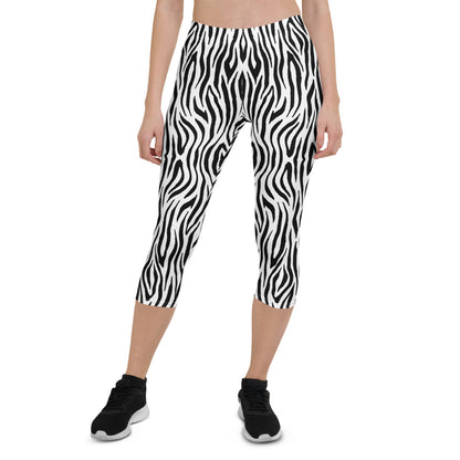Zebra -Capri Leggings -