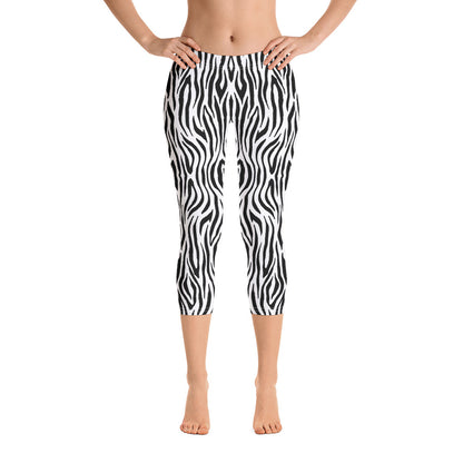Zebra -Capri Leggings -