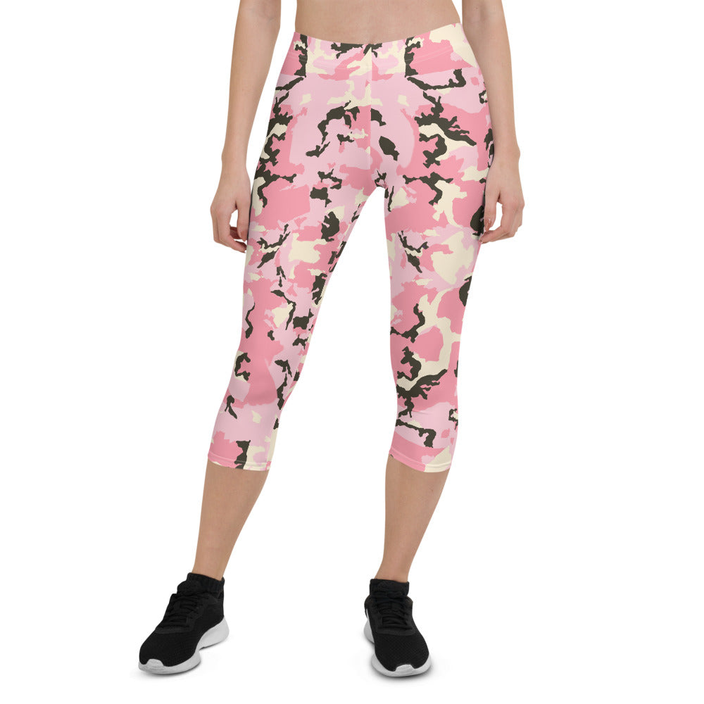 Camo Rosa - Capri Leggings -