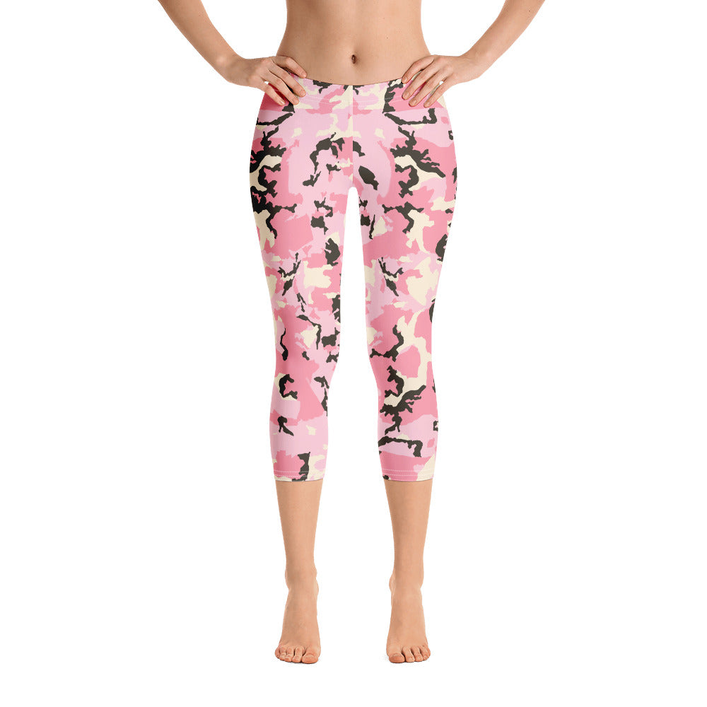 Camo Rosa - Capri Leggings -