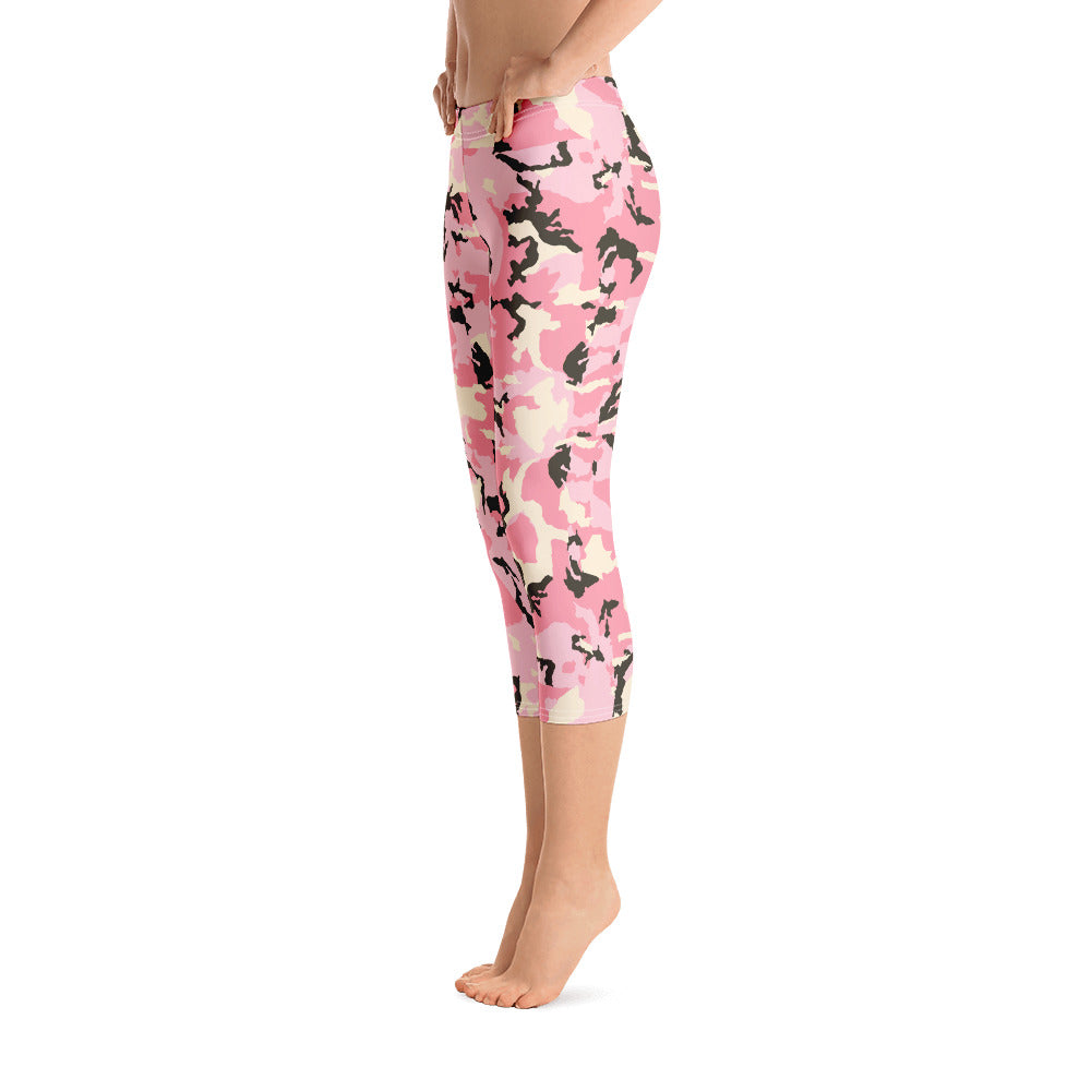 Camo Rosa - Capri Leggings -