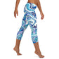 Onde Blu- Capri Leggings
