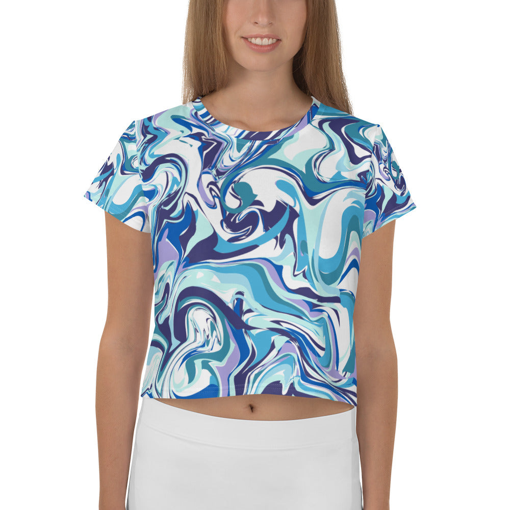 Onde Blu- Crop Tee